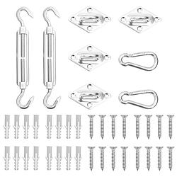 Foto van Vidaxl 8-delige zonneschermaccessoireset roestvrij staal