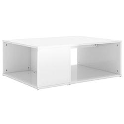 Foto van Vidaxl salontafel 90x67x33 cm spaanplaat hoogglans wit