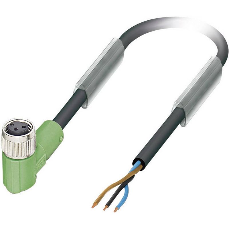 Foto van Phoenix contact 1669741 sensor/actuator connector, geassembleerd m8 aantal polen: 3 bus, haaks 3.00 m 1 stuk(s)