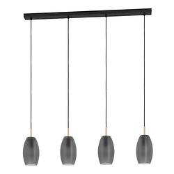 Foto van Eglo batista hanglamp - e27 - 94.5 cm - zwart