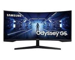Foto van Samsung odyssey g5 gaming monitor (lc34g55twwrxen) monitor zwart