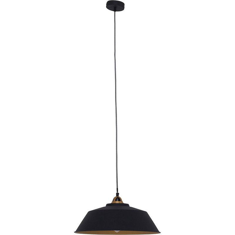 Foto van Lightning - industriele hanglamp 1-l metaal medium - zwart