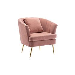 Foto van Fauteuil zitbank 1 persoons sien velvet roze stoel