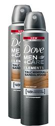 Foto van Dove men+care elements talc mineral & sandelwood deodorant spray duo