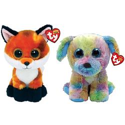 Foto van Ty - knuffel - beanie boo'ss - fox & max dog