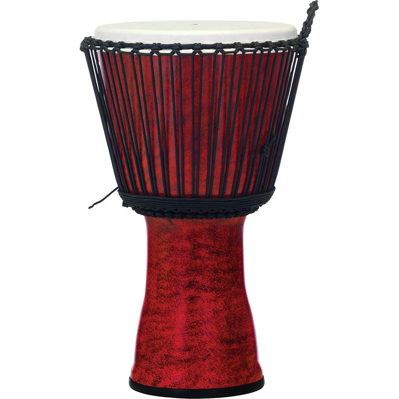 Foto van Pearl pbjvr-14/699 rope tuned djembe molten scarlet 14 inch