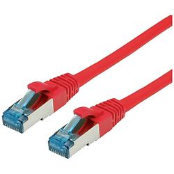 Foto van Value 21.99.1923 rj45 netwerkkabel, patchkabel cat 6a s/ftp 3.00 m rood afgeschermd (dubbel), halogeenvrij, vlambestendig 1 stuk(s)