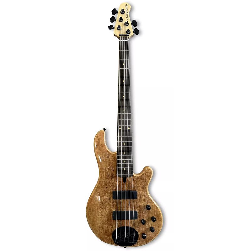 Foto van Lakland skyline 55-01 deluxe natural gloss spalted maple top 5-snarige elektrische basgitaar