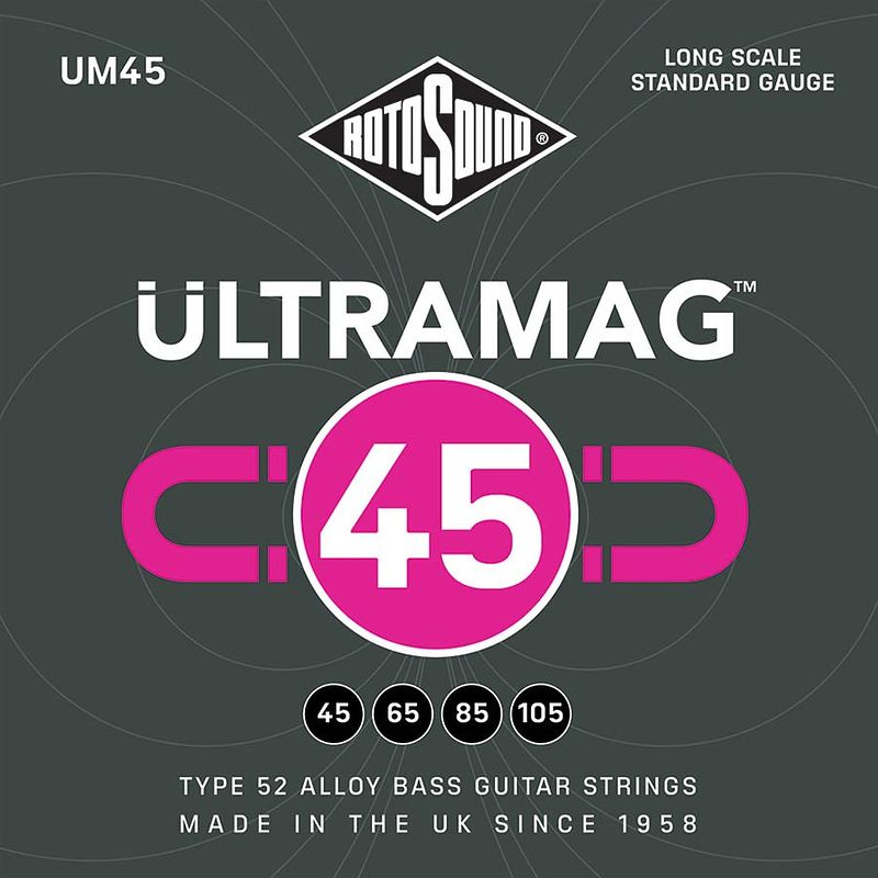 Foto van Rotosound ultramag um45 snarenset voor elektrische basgitaar