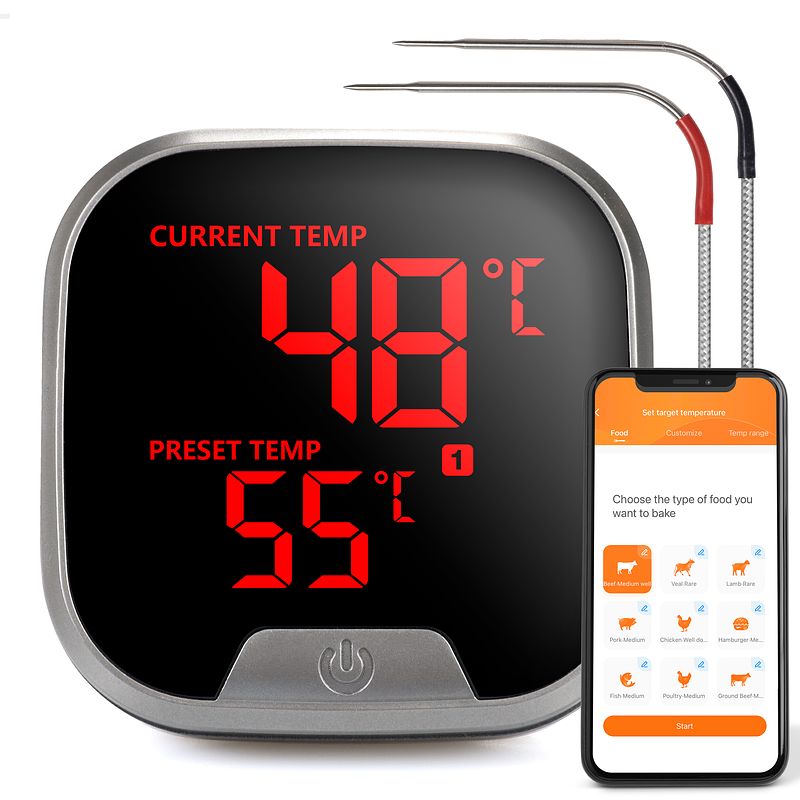 Foto van Slimme bbq vlees thermometer met app