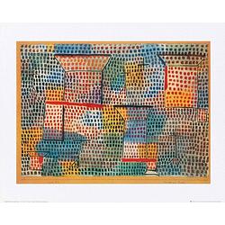 Foto van Paul klee - kreuze und säulen kunstdruk 50x40cm