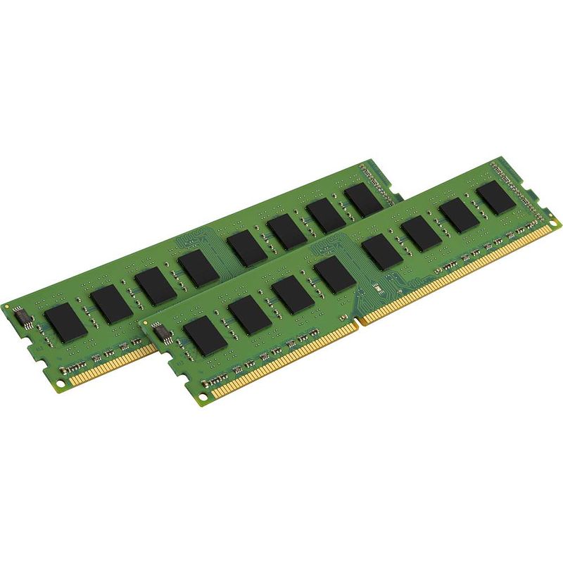 Foto van Kingston valueram werkgeheugenset voor pc ddr3 16 gb 2 x 8 gb non-ecc 1600 mhz 240-pins dimm cl11 11-11-35 kvr16n11k2/16