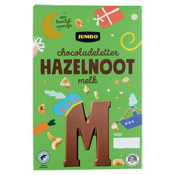 Foto van Jumbo chocoladeletter hazelnoot melk m 135g