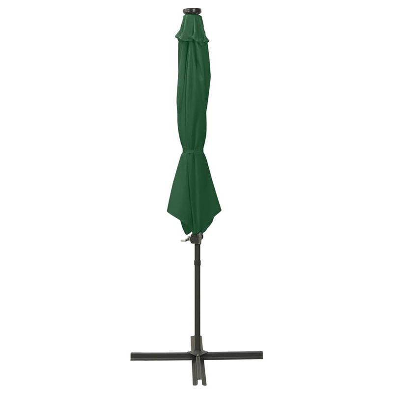 Foto van The living store tuinparasol led - groen - 300x255 cm - uv-beschermend polyester