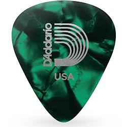 Foto van D'saddario 1cgp6-10 groene pearl celluloid plectra 10 pack heavy