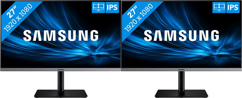 Foto van 2x samsung ls27r650fduxen