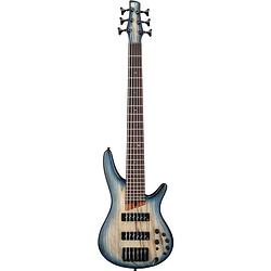 Foto van Ibanez sr606e soundgear cosmic blue starburst flat 6-snarige elektrische basgitaar