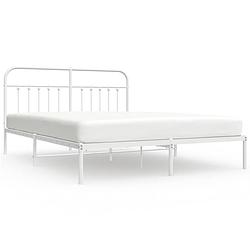 Foto van The living store klassiek bedframe - metalen constructie - metalen latten en poten - extra opbergruimte - comfortabele