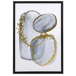 Foto van Schilderij abstract - goudtint - 60x40 cm - leen bakker