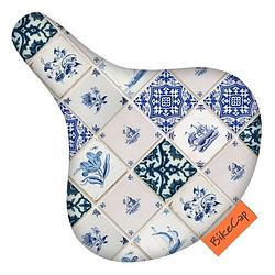 Foto van Zadeldek bikecap delft blue tiles