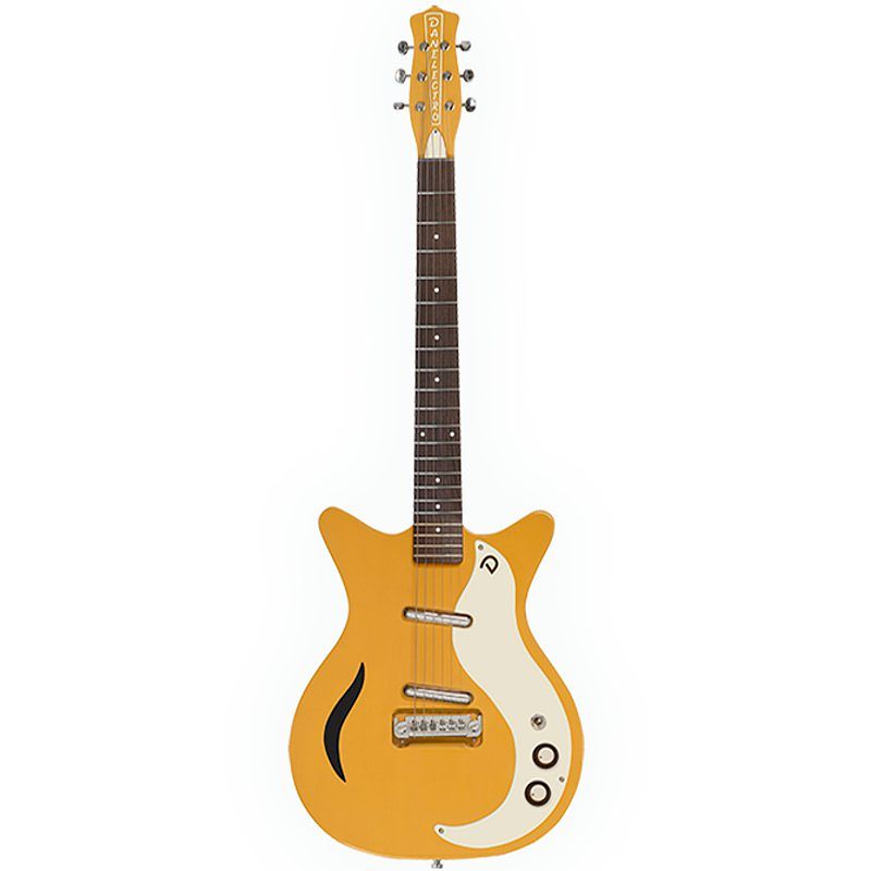 Foto van Danelectro 's59m spruce f-hole buttercup elektrische gitaar