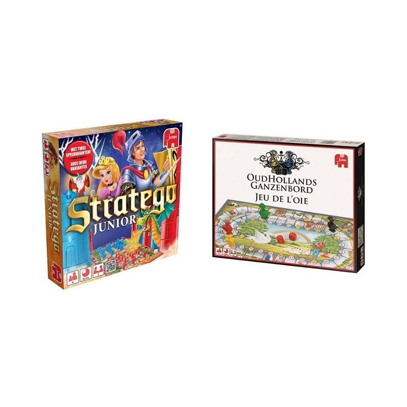 Foto van Spellenbundel - 2 stuks - stratego junior & ganzenbord