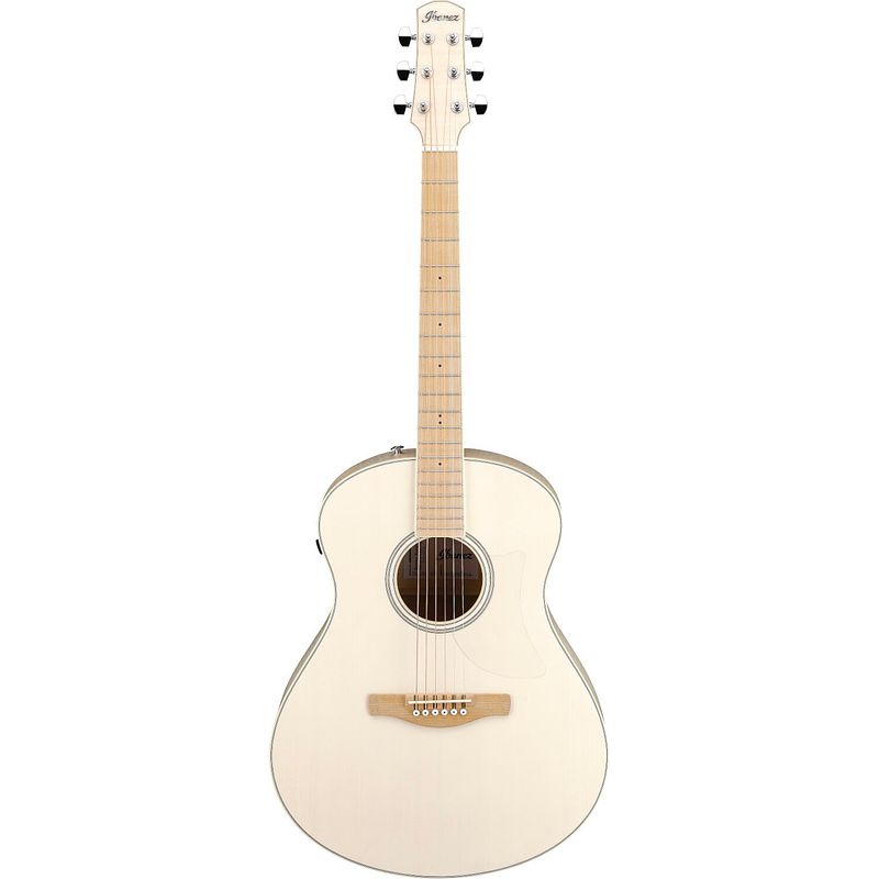 Foto van Ibanez aam370e advanced acoustic open pore antique white elektrisch-akoestische westerngitaar