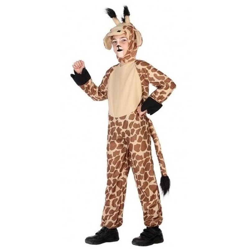 Foto van Giraffe onesie verkleedset voor kinderen 116 (5-6 jaar) - carnavalskostuums