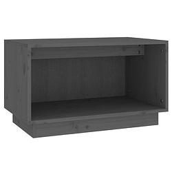 Foto van The living store tv-meubel zwevend grijs - 60 x 35 x 35 cm - massief grenenhout