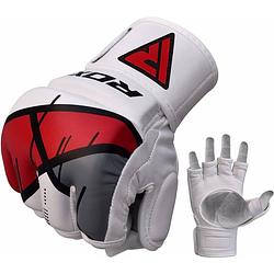 Foto van Rdx sports grappling gloves rex t7 - rood xl - leer