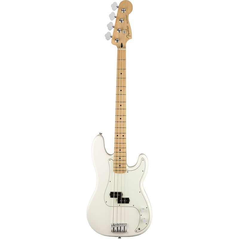 Foto van Fender player precision bass polar white mn