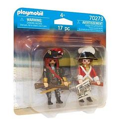 Foto van Playmobil duopack piratenkapiteit en roodroksoldaat 70273