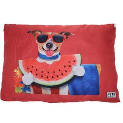 Foto van Pets collection hondenkussen 88 x 58 cm polyester rood