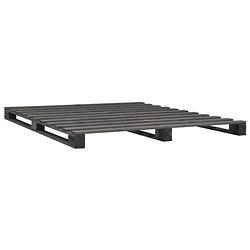 Foto van The living store pallet bedframe - grijs - 200 x 120 x 14 cm - massief grenenhout