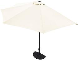 Foto van Kingsleeve- balkon parasol, cremè, halve parasol, muur parasol,