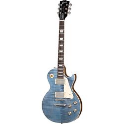 Foto van Gibson original collection les paul standard 60s figured top ocean blue elektrische gitaar met koffer