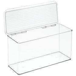 Foto van Idesign - opbergbox met deksel, 34.3 x 14.6 x 17.8 cm, stapelbaar, kunststof, transparant - idesign kitchen binz