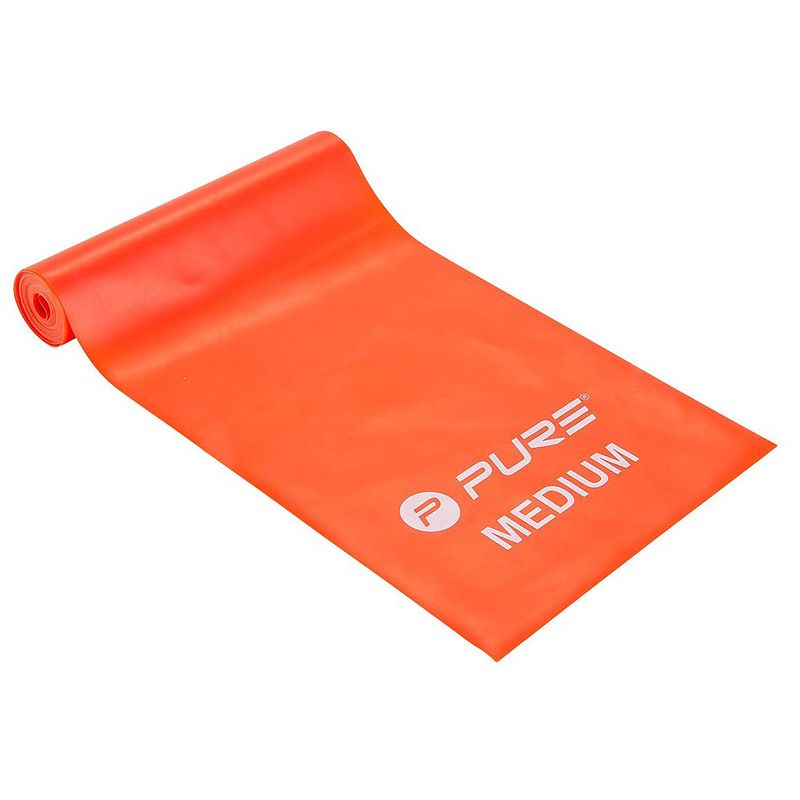 Foto van Pure2improve weerstandsband xl medium 200 x 15 cm latex oranje