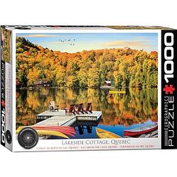 Foto van Eurographics puzzel lakeside cottage quebec - - 1000 stukjes