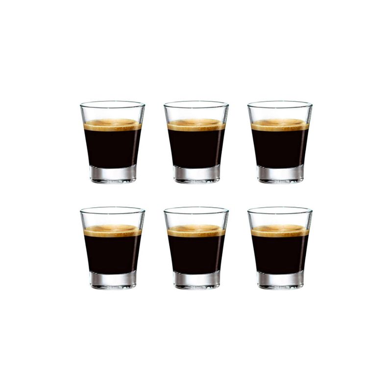 Foto van Rocco bormioli tumbler caffeino 8.5 cl transparant 6 stuk(s)