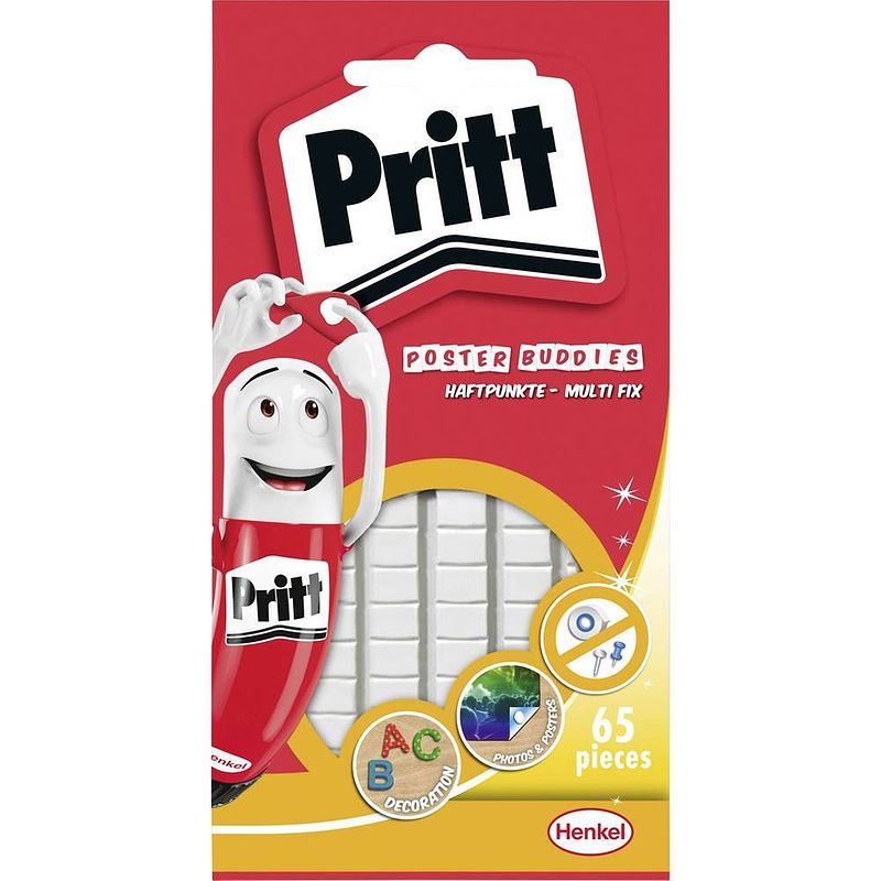 Foto van Pritt on + off multi-fix pgp55 zelfklevende pads pgp55 (l x b) 10 mm x 10 mm 65 stuk(s)