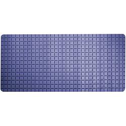 Foto van Msv douche/bad anti-slip mat badkamer - rubber - blauw -a 76 x 36 cm - badmatjes