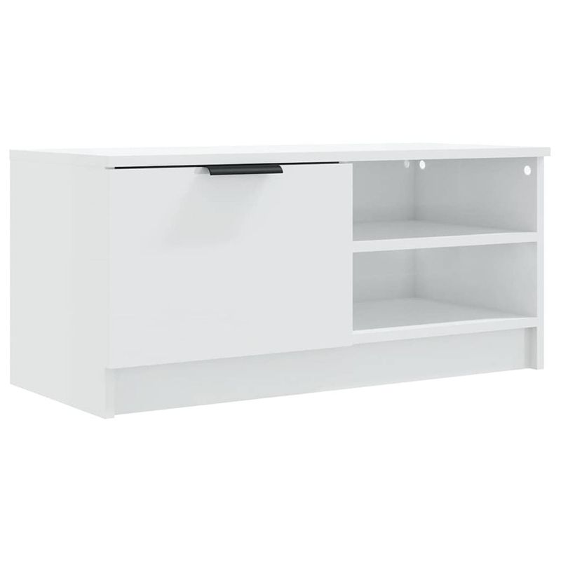 Foto van The living store tv-meubel - hoogglans wit - 80 x 35 x 36.5 cm - praktisch en stevig