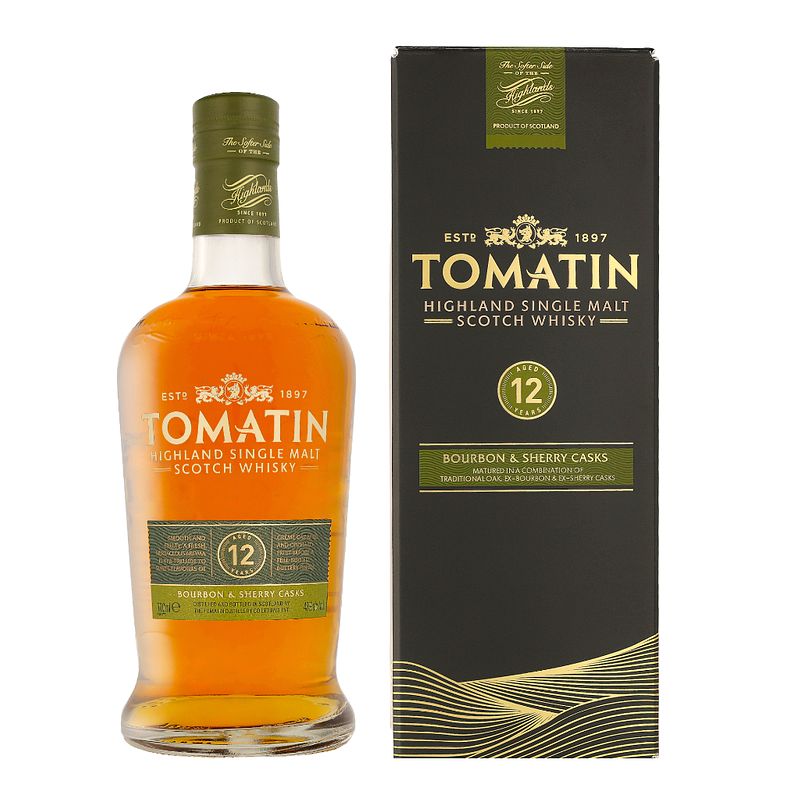 Foto van Tomatin 12 years 70cl whisky + giftbox