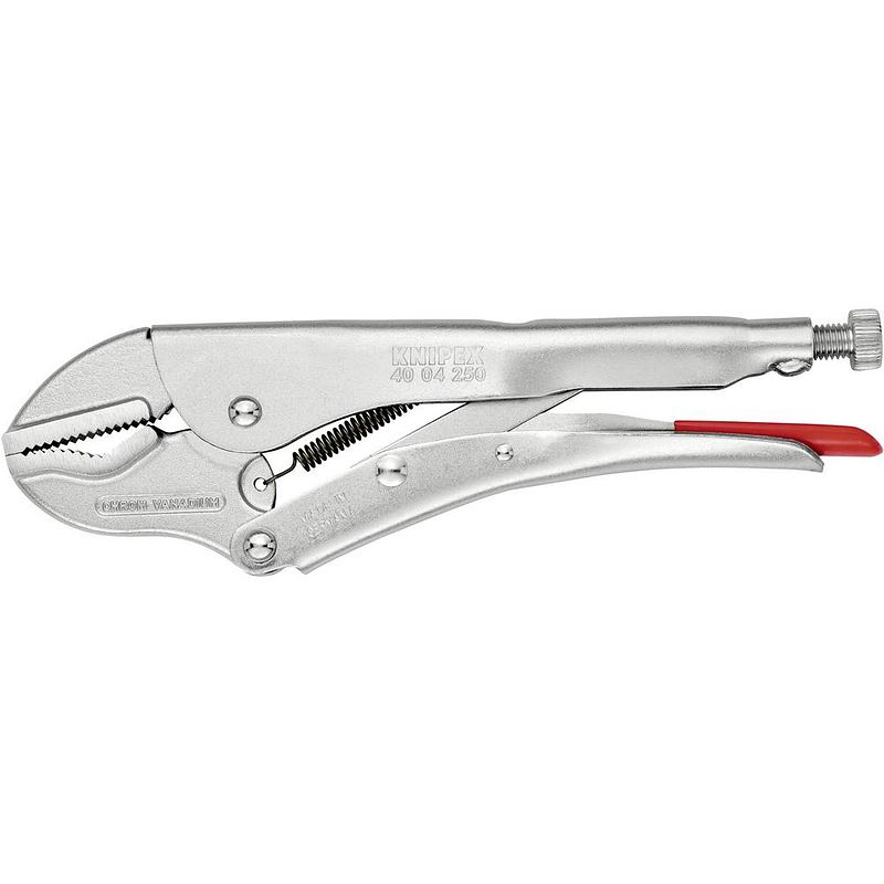 Foto van Knipex 40 04 250 griptang recht met uitsparing voor prisma 0 - 35 mm 250 mm