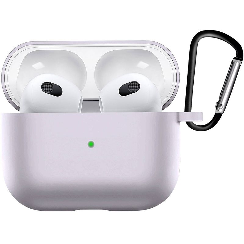 Foto van Basey hoesje voor airpods 3 hoesje silicone case cover - hoes voor airpods 3 case siliconen hoes - transparant