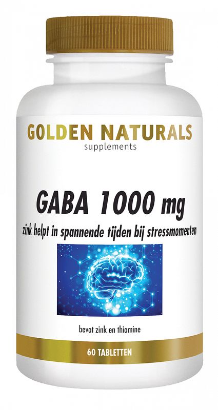 Foto van Golden naturals gaba 1000 mg