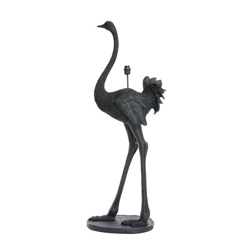 Foto van Light & living - vloerlamp ostrich - 62x50x146.5cm - zwart