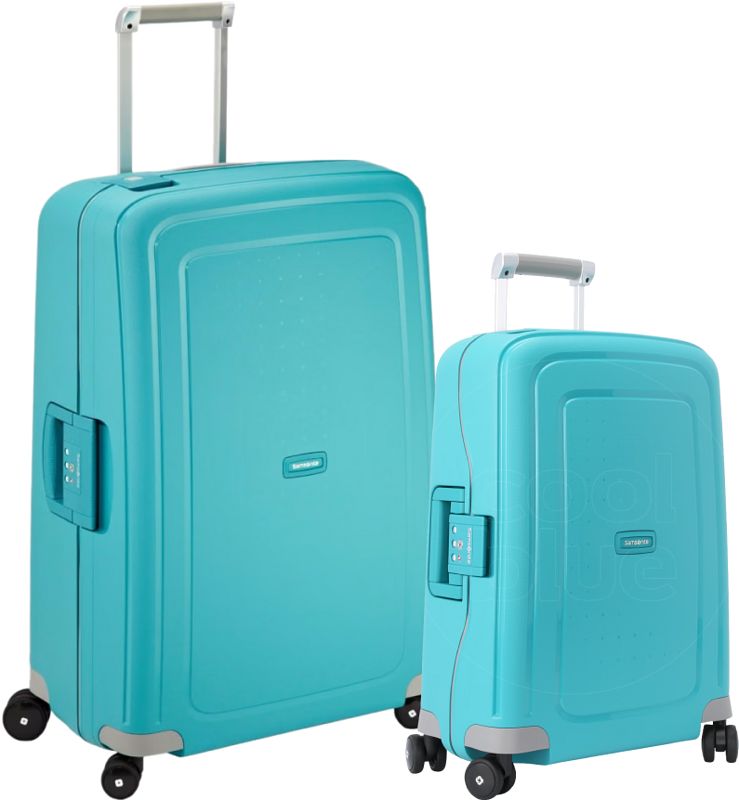 Foto van Samsonite s'cure spinner 55+75cm aqua blue kofferset