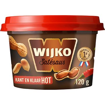 Foto van Wijko satesaus hot kant en klaar 120g bij jumbo